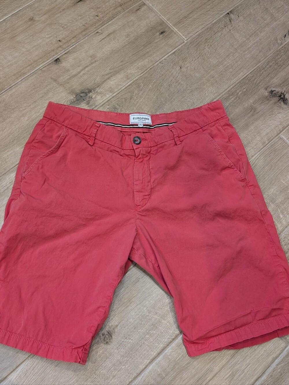 Europann Orange/Red Men's Cotton Shorts